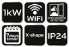 Grzejnik konwektorowy elektryczny 1000W, IP24, WIFI