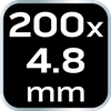 Opaski zaciskowe EXTREME 4.8 × 200 mm, białe, 20 szt.