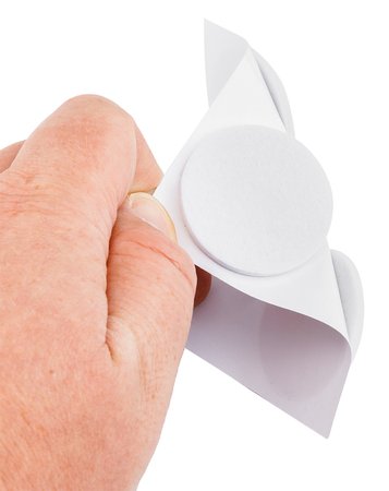 Podkładki filcowe okrągłe samoprzylepne, białe 40 mm, 4 szt.