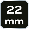 Klucz oczkowy dwustronny z grzechotką, długi 22 mm