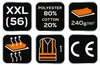 Ogrodniczki robocze, ostrzegawcze, granatowe, rozmiar XXL