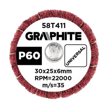 Ściernica listkowa trzpieniowa 30 x 25 x 6 mm, P60