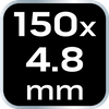 Opaski zaciskowe EXTREME 4.8 × 150 mm, czarne, 100 szt.