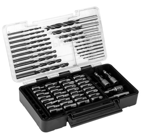 Zestaw wierteł i bitów, nasadki, 66 szt.