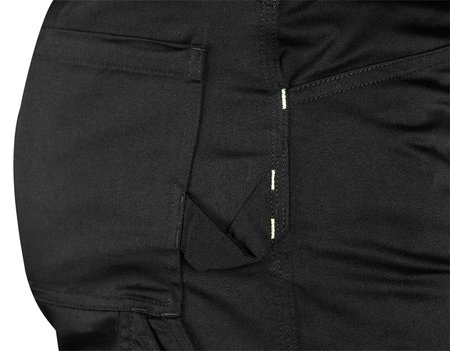 Spodnie ostrzegawcze, czarno-żółte, rozmiar S