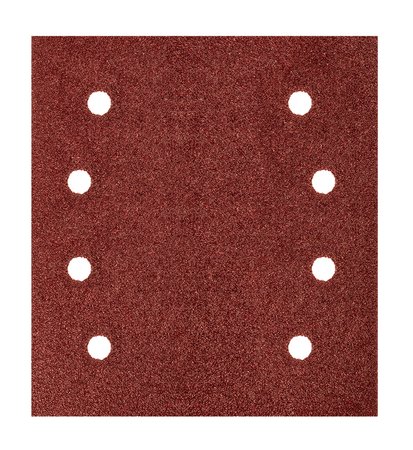 Papiery ścierne na rzep, kwadrat 113 x 113 mm, P80, 5 szt., z 8 otworami do 04-623