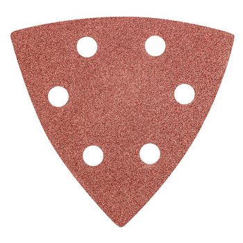 Papier ścierny delta na rzep 93 x 93 mm K 80, 5 szt., z otworami