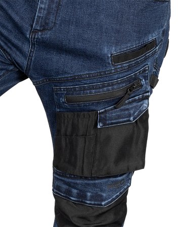 Spodnie robocze DENIM, wzmocnienia Oxford, granatowe, rozmiar M