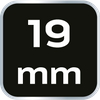 Klucz płasko-oczkowy skręcony 90°, 19mm