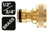 Przyłacze do kranu 1/2"- 3/4", mosiężne