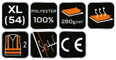 Bluza polarowa ostrzegawcza, żółta, rozmiar XL