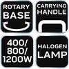 Halogenowy promiennik podczerwieni 400/800/1200W