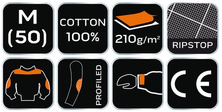 Bluza robocza Motosynteza, 100% bawełna rip stop, rozmiar M
