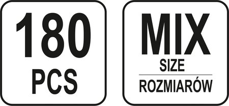 ZESTAW PRZELOTEK GUMOWYCH  180SZT MIX