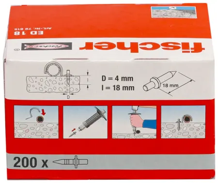 Fischer Gwóźdź Hartowany do Betonu ED 18 (200 szt.) 79815