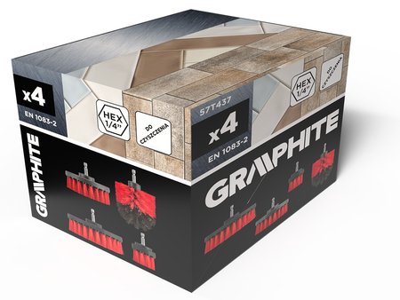 Szczotki czyszczące na wiertarkę, 4 szt.