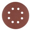 Krążki ścierne na rzep 125 mm, P100, 5 szt., z 8 otworami