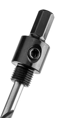 Adapter z wiertłem pilotującym do otwornic bi-metalowych 14-30 mm, Hex