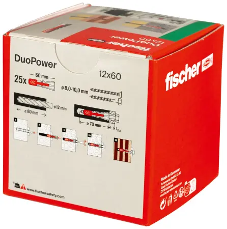 Fischer Kołek Uniwersalny DuoPower 12x60 (25 szt.) 538253