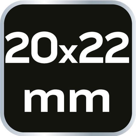 Klucz oczkowy odgięty 20 x 22 mm