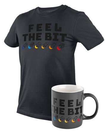 Kubek z nadrukiem FEEL THE BIT, 330ml
