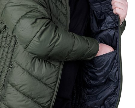 Kurtka Mix&Match, pikowana, puchowa, lekka, oliwkowo-czarna, rozmiar XXXL