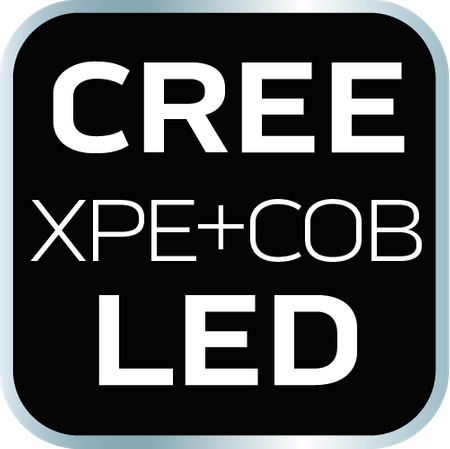 Latarka akumulatorowa USB  300 lm 2 w 1 CREE XPE + COB LED