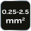 Szczypce do zaciskania końcówek 0.25-2.5 mm2 (15-9 AWG), 140 mm