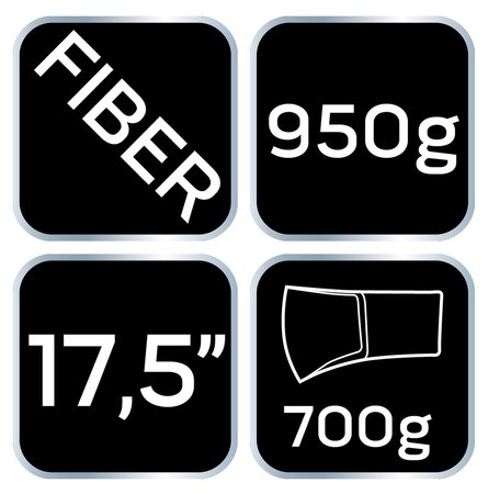 Siekiera 950g, obuch 700g, trzonek włókno, 17.5"