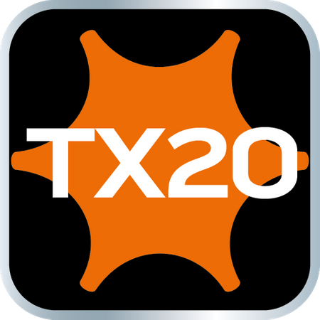 Końcówka TORX TX20 na nasadce 1/4", długa, 87 mm