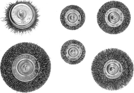 ZESTAW SZCZOTEK NA WIERTARKĘ INOX, 6SZT.