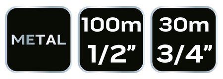 Stojak na wąż ogrodowy, metalowy, do 100 m węża 1/2"