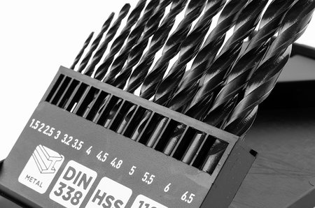 Wiertła do metalu HSS, 1.5 - 6.5mm, zestaw 13 szt.
