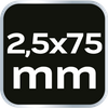 Wkrętak płaski 0.4*2.5*75, 1000V
