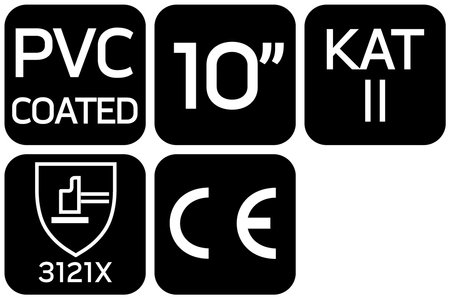 Rękawice ochronne długie pokryte PVC, 3121X, rozmiar 10