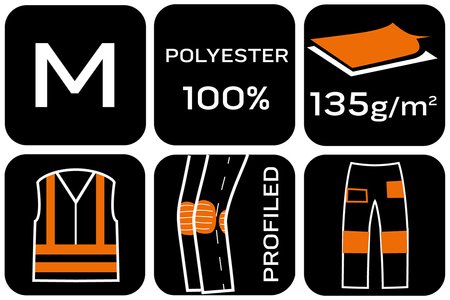 Spodnie robocze Mix&Match, stretch, szare, rozmiar M