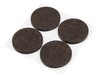 Podkładki filcowe okrągłe samoprzylepne, ciemnobrązowe 40mm, 4 szt.