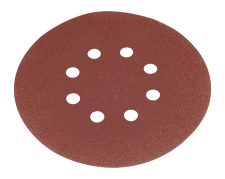 Krążki ścierne na rzep 150 mm, P80, 5 szt., z 8 otworami