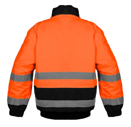 Kurtka robocza ostrzegawcza ocieplana, pomarańczowa, rozmiar XXXL
