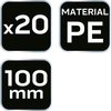 Reper do wylewek 100 mm z taśmą 3M, 20 szt (PE)