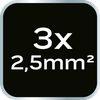 Przedłużacz bębnowy 40m, 3x2.5mm2