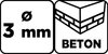 Wiertło do betonu 3 x 60 mm