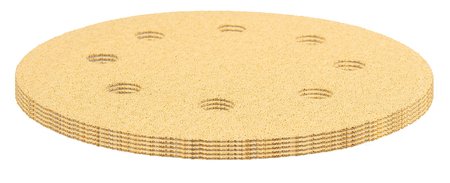 Papier ścierny na rzep 180 mm, K80, 5 szt., z 8 otworami do szlifierki 59G263