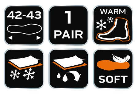 Wkładki do butów thermal comfort - rozmiar 42-43.