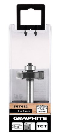 Frez do drewna z łożyskiem, ozdobny, widiowy, 32 x 10 mm, trzpień 8 mm