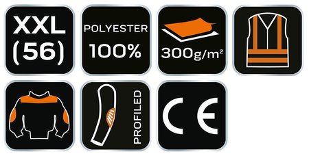 Polar roboczy PREMIUM, czarny, wzmocnienia z Cordury, rozmiar XXL