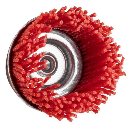 Szczotka nylonowa doczołowa 50 mm, z trzpieniem 6 mm