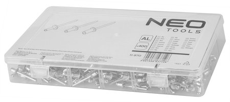 Nity zrywalne aluminiowe, 400 sztuk