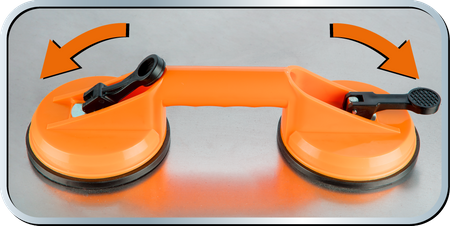 Przyssawka do szyb podwójna, 80 kg