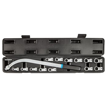 Klucz do demontażu napinaczy z wymiennymi końcówkami - zestaw 14 szt.